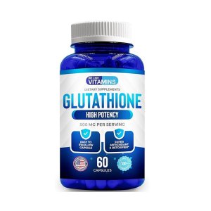 We Like Vitamins Glutathione 500mg – High Potency Antioxidant &amp; Detoxifier Easy-to-Swallow Capsules | 60 Capsules | Dietary Supplement