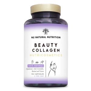 Beauty Collagen by N2 Natural Nutrition – 90 Capsules | Skin Support with Hyaluronic Acid &amp; Retinol