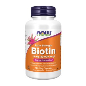 Now Foods Extra Strength Biotin 10,000 Mcg (10 Mg) – Energy &amp; Metabolism Support – 120 Veg Capsules