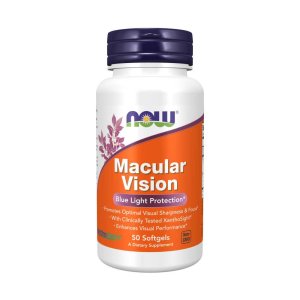 Now Foods Macular Vision – Blue Light Protection &amp; Visual Clarity – 50 Softgels
