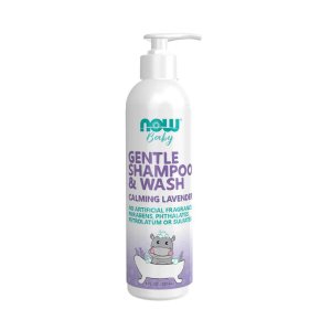 Now Foods Gentle Baby Shampoo &amp; Wash – Calming Lavender – 8 Oz. (237 M L)