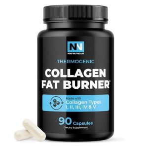 Nobi Nutrition Thermogenic Collagen Fat Burner Made with Collagen Types I, Ii, Iii, Iv &amp; v 90 Capsules