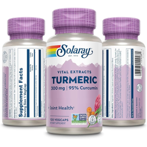 Solaray Turmeric 600mg – 95% Curcumin for Joint &amp; Cardiovascular Support | 10 VegCaps