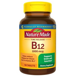 Nature Made Time Release B12 1000mcg – Pharmacist Recommended Supports Brain Function &amp; Reduces Fatigue | 75 Tablets | Dietary Supplement