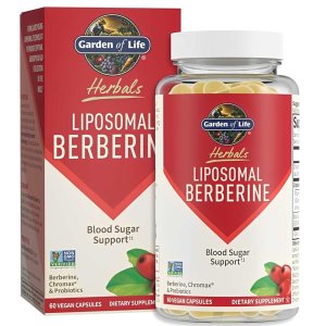 Garden of Life Liposomal Berberine – Blood Sugar Support with Chromax &amp; Probiotics – 60 Vegan Capsules