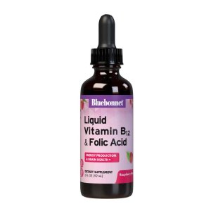 Bluebonnet Nutrition Liquid Vitamin B12 &amp; Folic Acid 59 Ml