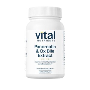 Vital Nutrients Pancreatin &amp; Ox Bile Extract 60 Caps