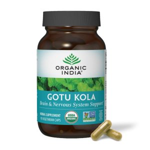 ORGANIC INDIA Gotu Kola – Brain &amp; Nervous System Support | USDA Organic, 90 Vegetarian Capsules