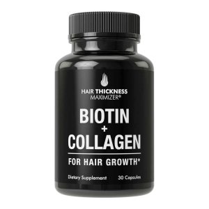 Hair Thickness Maximizer Biotin + Collagen – 30 Capsules | Hair Growth &amp; Volume Support