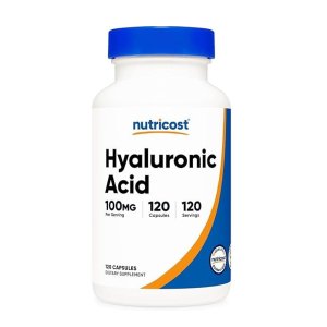 Nutricost Hyaluronic Acid 100mg per Serving – Joint, Skin &amp; Tissue Support Dietary Supplement | 120 Capsules | 120 Servings
