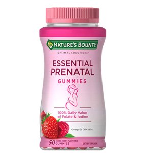 Nature's Bounty Essential Prenatal 100% Daily Value of Folate &amp; Iodine, 50 Gummies