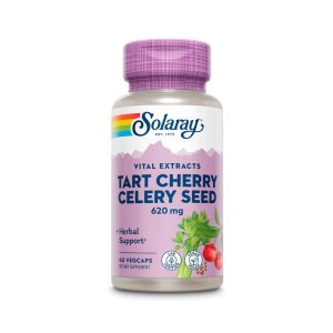Solaray Tart Cherry &amp; Celery Seed 620mg 60 Caps