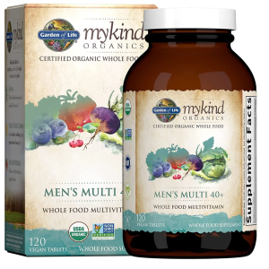 Garden Of Life MyKind Organics Men's Multi 40+ - Whole Food Multivitamin, 120 Vegan Tablets | Certified Organic &amp; Non-GMO