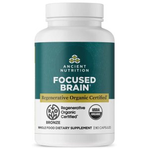 Ancient Nutrition Regenerative Organic Certified® Focused Brain 90 caps