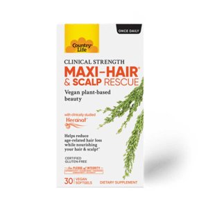 Country Life Vitamins Maxi-Hair® &amp; Scalp Rescue 30 Softgels