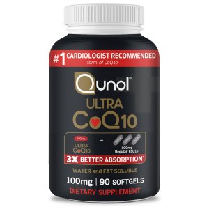 Qunol Ultra Co Q10 100mg #1 Cardiologist Recommended – 3 X Better Absorption Water &amp; Fat Soluble – 120 Softgels