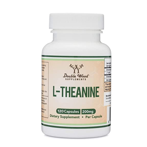 Double Wood Supplements L-Theanine 200mg – 120 Capsules | Stress Relief, Relaxation &amp; Cognitive Support