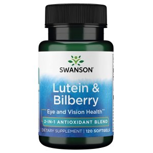 Swanson Lutein &amp; Bilberry – 2-In-1 Antioxidant Blend for Eye &amp; Vision Health – 120 Softgels