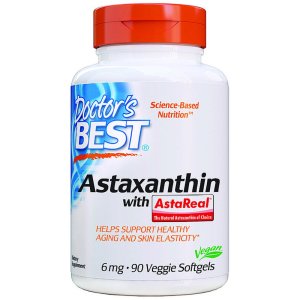 Doctor's Best Astaxanthin with AstaReal® – Vegan 6mg Natural Antioxidant for Healthy Aging &amp; Skin