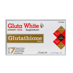 Gluta White One Skin Whitening &amp; Anti-Aging Tabs Advanced Glutathione Formula | 17x Fairness Boost | Antioxidants for Skin Nourishment