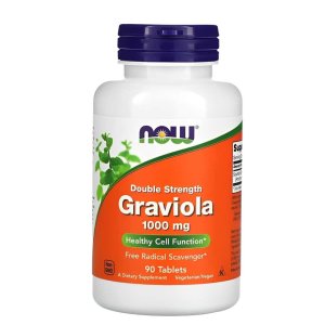 Now Foods Graviola 1000mg Double Strength – Healthy Cell Function &amp; Free Radical Support (90 Vegan Tablets)