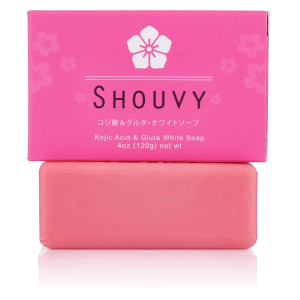 Shouvy Kojic Acid &amp; Glutathione Whitening Soap - Skin Brightening &amp; Dark Spot Remover