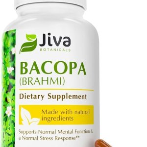 Jiva Botanicals Bacopa (Brahmi) – Dietary Supplement | Supports Mental Function &amp; Stress Response