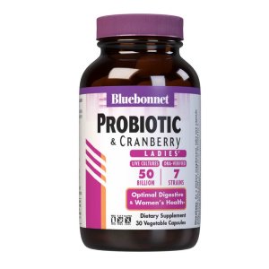 Bluebonnet Nutrition Ladies' Probiotic &amp; Prebiotic 50 Billion &amp; Cranberry 30 Caps
