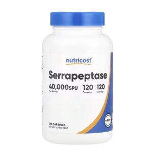 Nutricost Serrapeptase 40,000 SPU – Supports Joint, Muscle &amp; Inflammation Health 120 Capsules | Dietary Supplement