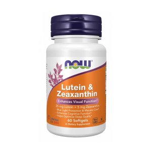 Now Foods Lutein &amp; Zeaxanthin 25mg + 5mg – Eye &amp; Brain Support – 60 Softgels