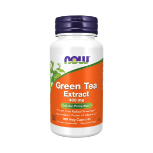 NOW Green Tea Extract 400mg – Cellular Protection &amp; Antioxidant Support | 100 Veg Capsules