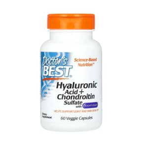 Doctor's Best Hyaluronic Acid + Chondroitin Sulfate - Joint &amp; Skin Support - 60 Veggie Capsules