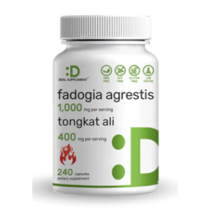 Deal Supplement Fadogia Agrestis 1000mg &amp; Tongkat Ali 400mg - 240 Capsules