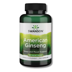 Swanson – American Ginseng Capsules 550MG - Stress &amp; Mood Support