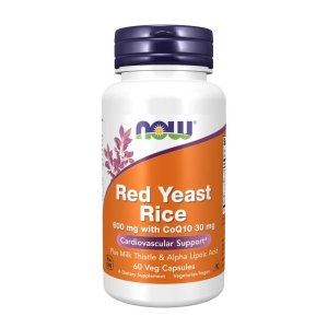 Now Foods Red Yeast Rice 600 Mg with Co Q10 – Heart &amp; Cholesterol Support – 60 Veg Capsules