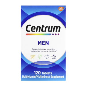 Centrum Men Multivitamin 120 Tablets – Energy, Immunity &amp; Muscle Support