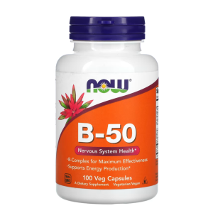 B-50 Complex – Nervous System &amp; Energy Support | High-Potency B-Vitamin Supplement – 250 Vegetarian Tablets