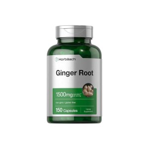 Horbäach Ginger Root Extract 1500mg per Serving | 150 Capsules