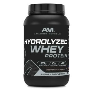 Amazing Muscle Hydrolyzed Whey Protein Powder Cookies &amp; Cream Flavor 1.36kg