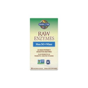 Garden of Life Raw Enzymes Men 50 &amp; Wiser Digestive Health 90 Capsules