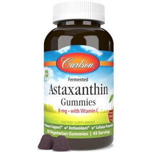 Carlson Fermented Astaxanthin with Vitamin C Gummies - 8mg Antioxidant &amp; Immune Support