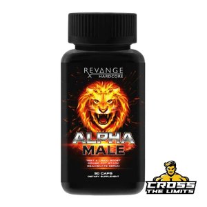 Revange Hardcore Alpha Male – Ultimate Testosterone &amp; Performance Booster, 90 Capsules