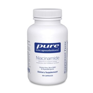 Pure Encapsulations Niacinamide – Vitamin B for Energy Metabolism &amp; Metabolic Function | Gluten-Free, Non-GMO, Hypoallergenic | 90 Capsules