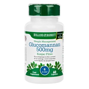 Holland &amp; Barrett Glucomannan 500mg Capsules, Vegan, 60 Capsules