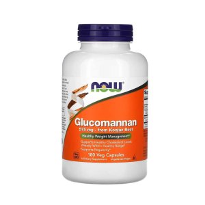 Now Foods Glucomannan 575mg – from Konjac Root, Supports Healthy Weight Management &amp; Cholesterol, 180 Vegan Capsules