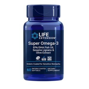 Life Extension Super Omega-3 Epa/dha Fish Oil, Sesame Lignans &amp; Olive Extract 60 Enteric-Coated Softgels
