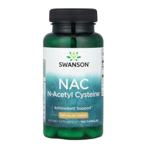 Swanson NAC N-Acetyl Cysteine 600mg - 100 Capsules | Antioxidant &amp; Liver Support