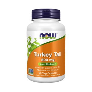 Now Foods Turkey Tail 500 Mg – Organic Super Mushroom &amp; Mycelium Blend – Immune Support – 90 Veg Capsules