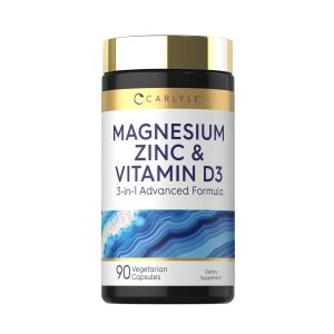 Carlyle Nutritionals Magnesium Zinc and Vitamin D-3 | 90 Capsules