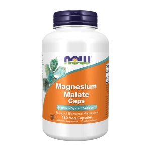 Now Foods Magnesium Malate – Nervous System &amp; Muscle Support – 180 Veg Capsules